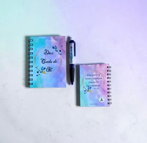 Set Libreta Dios cuida de ti