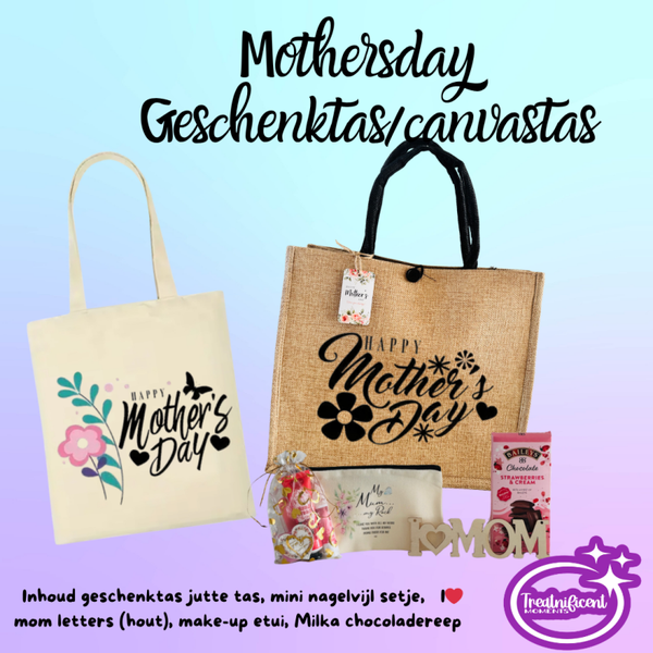 Moederdag Geschenktas tas-/ Canvas tas