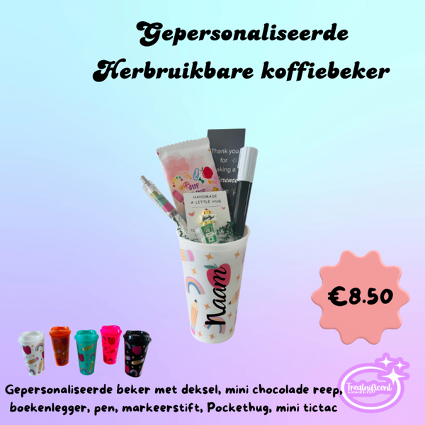 Gepersonaliseerde herbruikbare koffiebekers