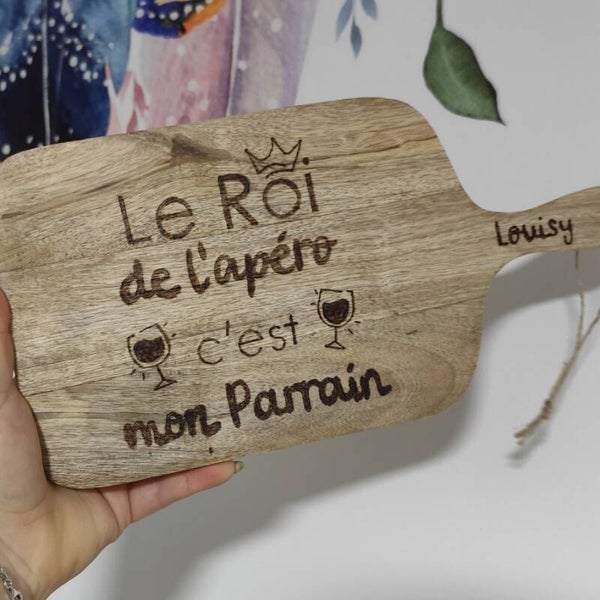 Supports en bois pyrogravés