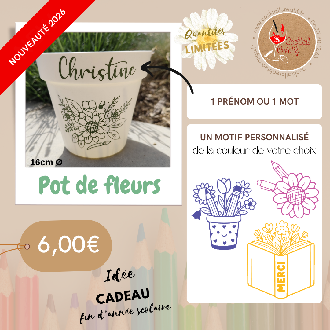 Pot de fleurs personnalisé