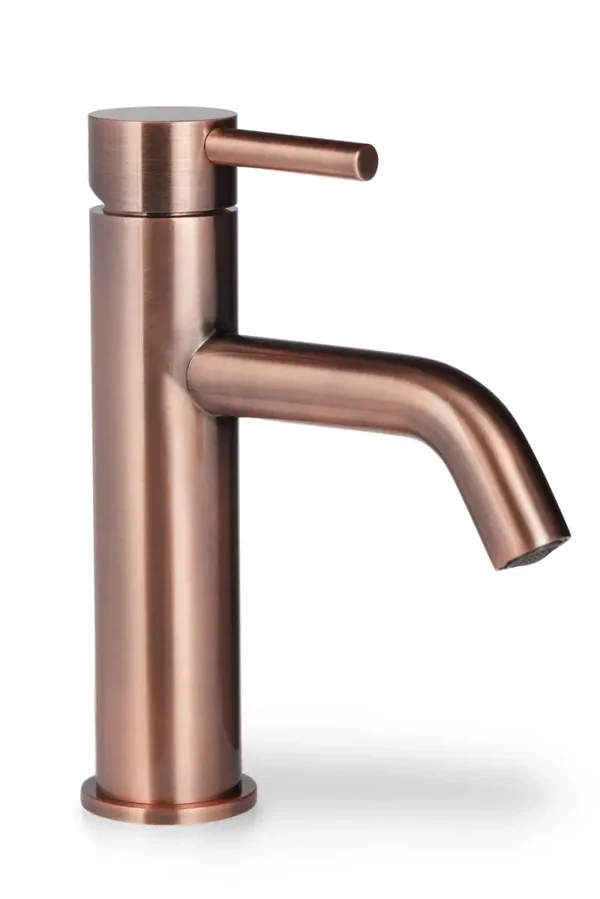 Blue Label Brondby XL wastafelkraan cold start, eengreeps, geborsteld koper