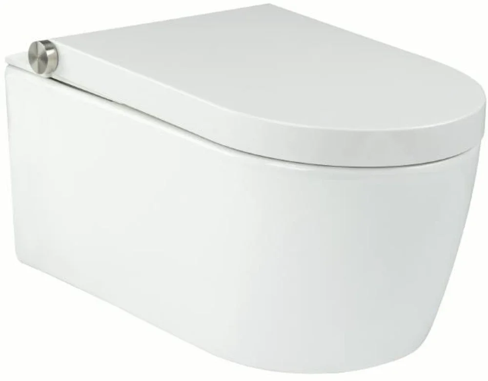 Solar Plus douchewc, wandcloset, Vuilafstotend, afstandsbediening, Geurafzuiging, ladywash, nachtverlichting, instelbare föhn, wit