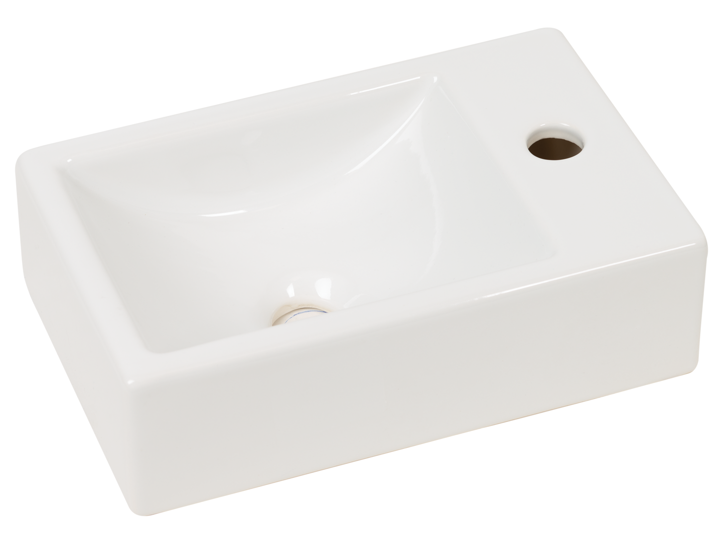 Plieger Houston fontein 37x23cm 1 kraangat rechts matwit