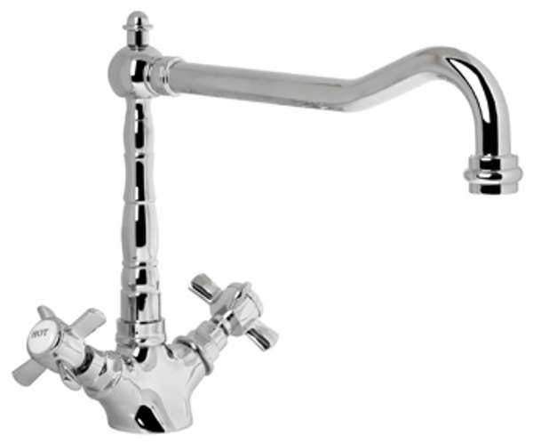 Plieger James 1-Gats Keukenkraan M. Rechte Uitloop  Chroom