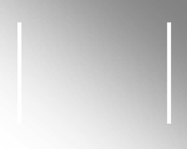 Plieger Duo spiegel m. geïntegreerde LED verlichting 2x verticaal  100x60cm | m. schakelaar