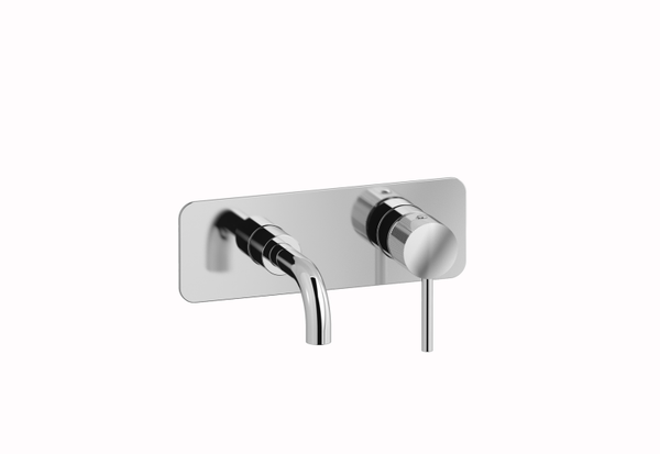 Plieger Roma 2-gats inbouw toiletkraan wandmodel  Delen Min 146 Max 162 | m. uitloop 11.5cm, incl. inbouwdeel, koud water |  chroom