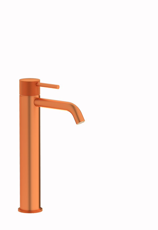 Plieger Roma 1-gats wastafelkraan verhoogd  Delen 27.2cm | z. waste | geborsteld koper