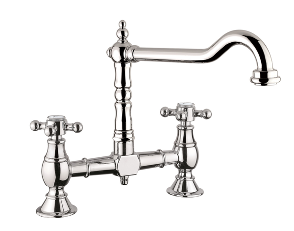 Plieger San Remo 2-Gats Keukenmengkraan Brugmodel | Chroom