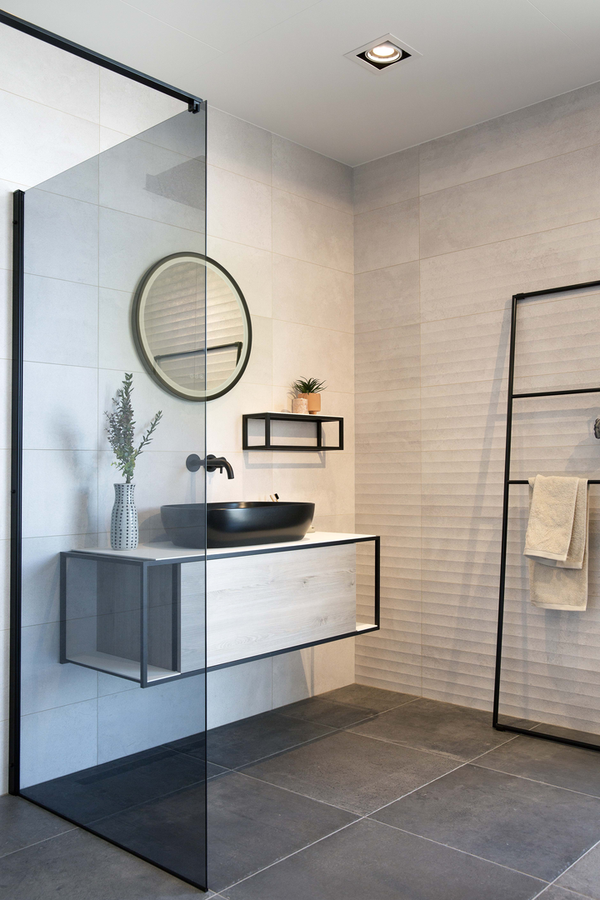 Plieger Panorama douchewand 6mm  Delen 98/100x200cm | excl. muursteun | mat zwart/helder