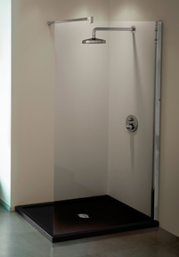 Novellini Kuadra inloopdouche H   87/90x200cm | m. muursteun 100cm | chroom/helder | KUADH901K