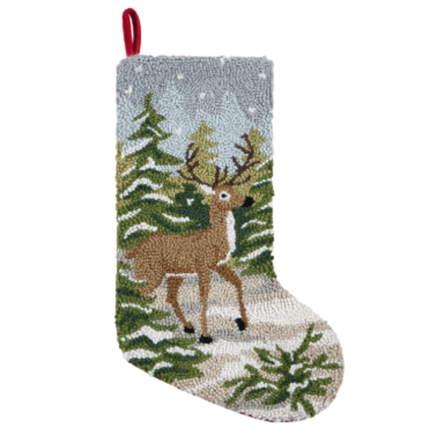 Snow Deer Hook Stocking