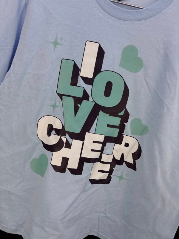 T-Shirt "I Love Cheer" Blau