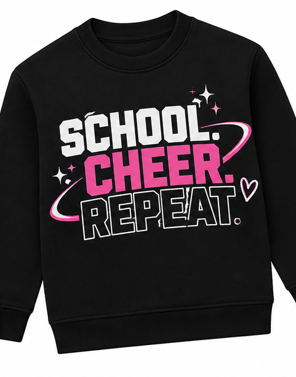 KIDS SWEATER - SCHOOL.CHEER.REPEAT