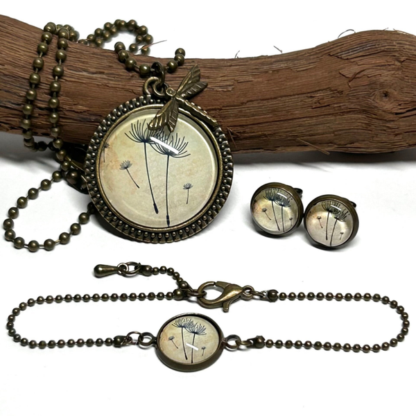 Schmuckset Bronze Pusteblume