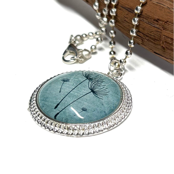 Halskette Silber Pusteblume