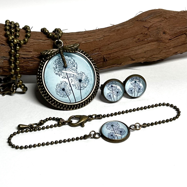 Schmuckset Bronze Pusteblume