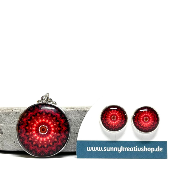 Schmuckserie Mandala Rot