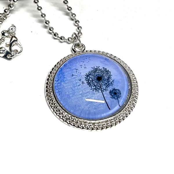 Halskette Silber Pusteblume