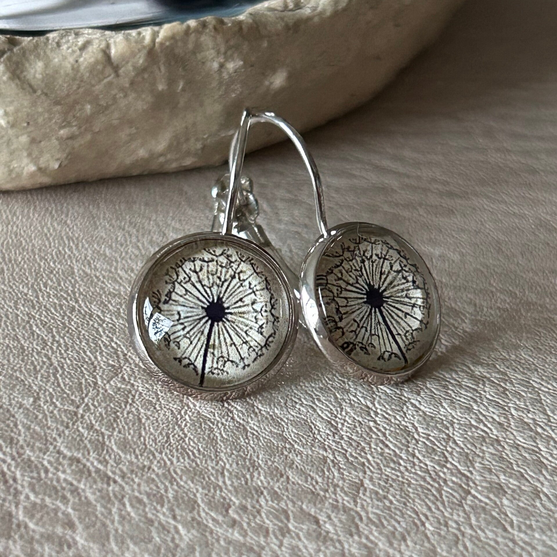 12mm Silber Ohrringe Pusteblume