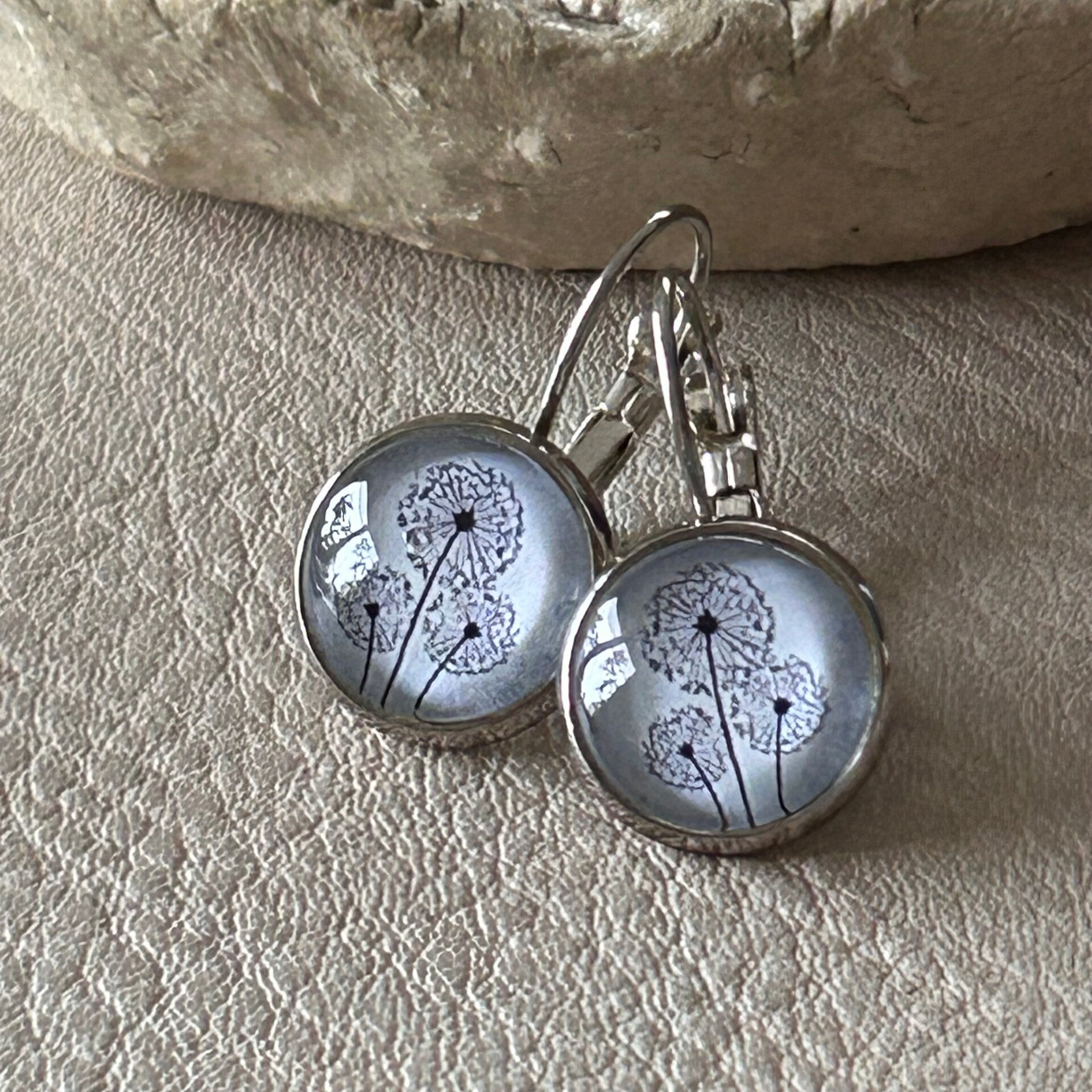 12mm Silber Ohrringe Pusteblume