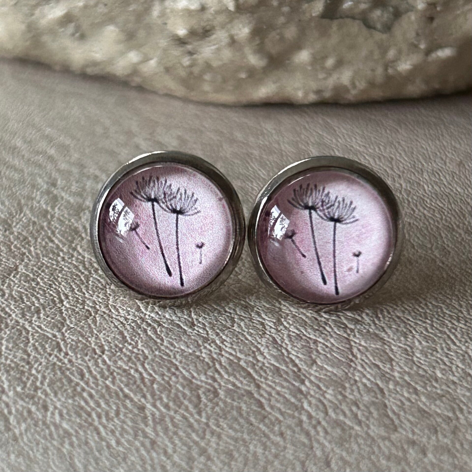 10mm Silber Ohrstecker Pusteblume