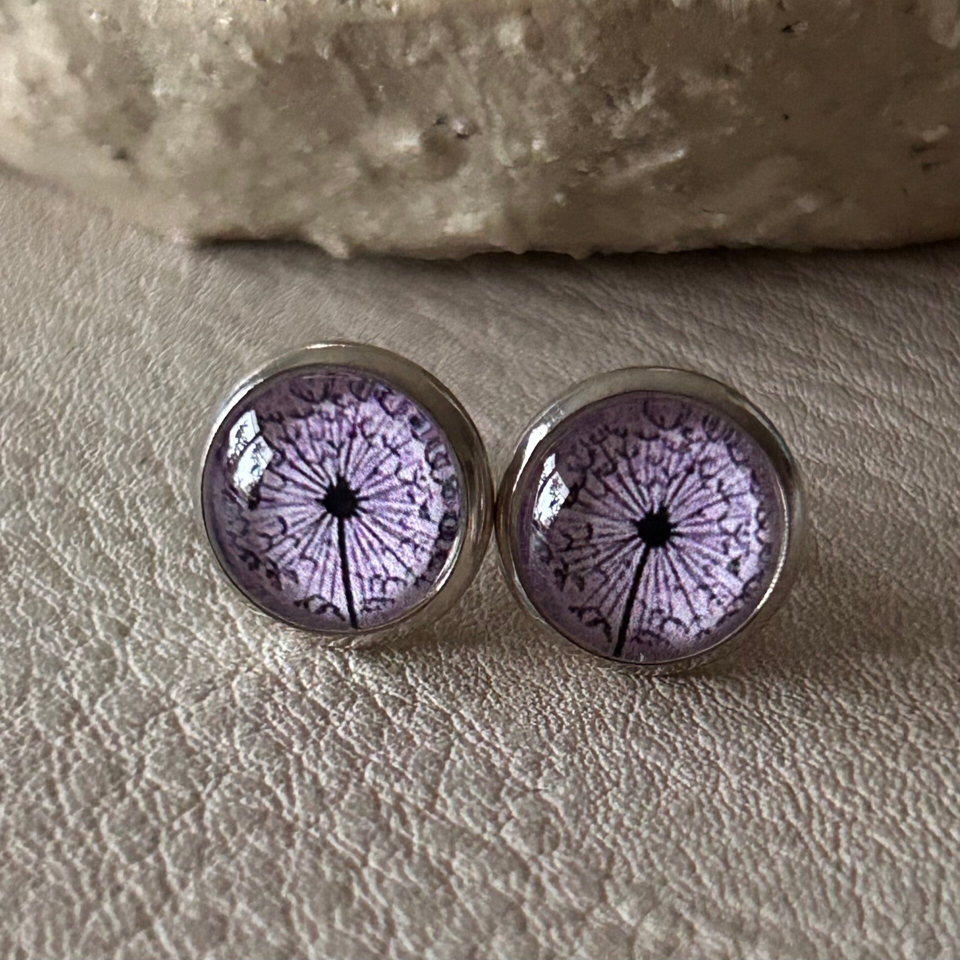 10mm Silber Ohrstecker Pusteblume