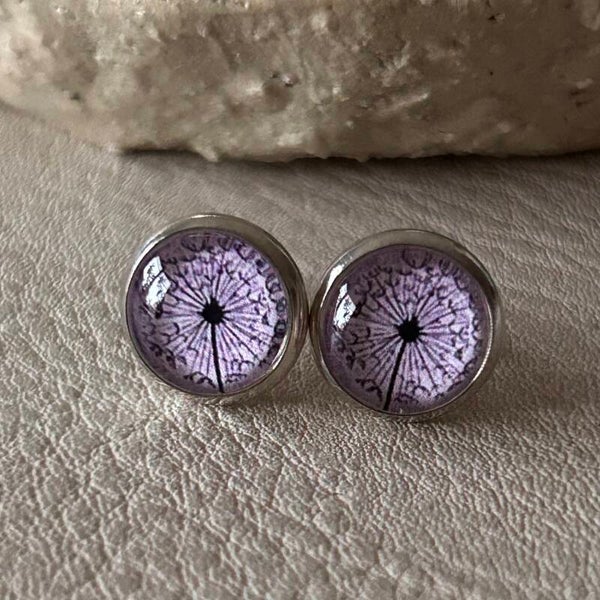 10mm Silber Ohrstecker Pusteblume