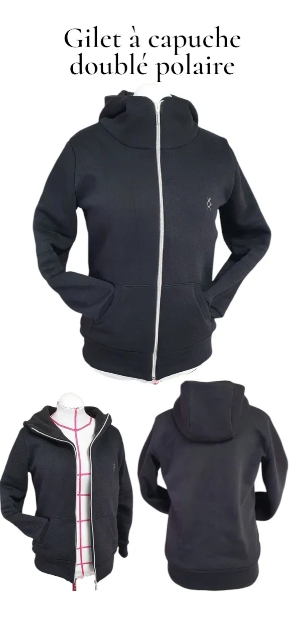Gilet à capuche doublé polaire sur mesures