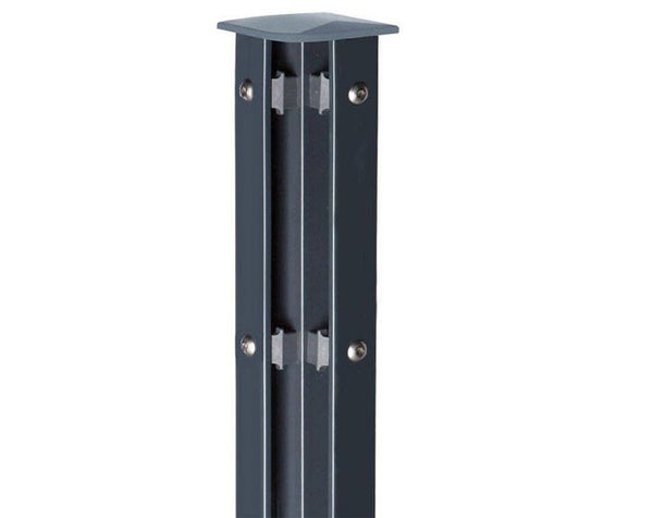 EckZaunpfosten mit Abdeckleiste 60 x 60 x 2000 mm Anthrazit