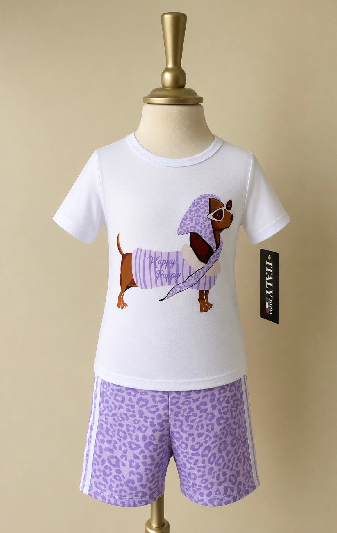 set hondje lila