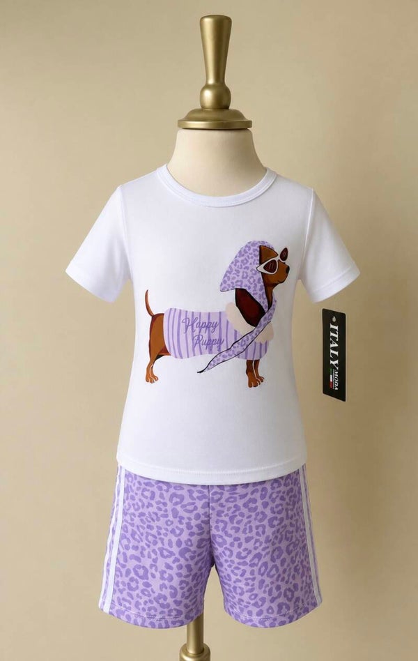 set hondje lila