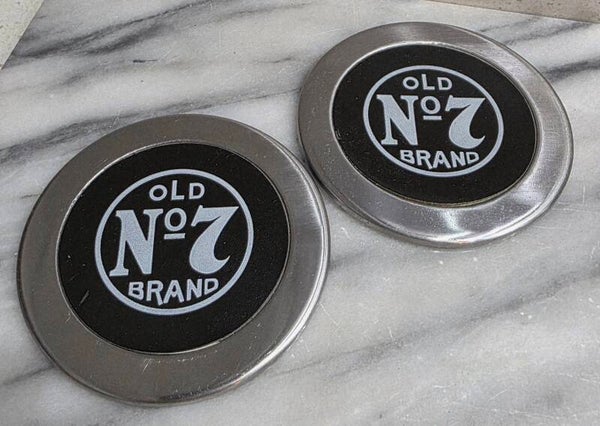 Jack Daniel’s Old No. 7 Chrome Edge Coasters Set of 2