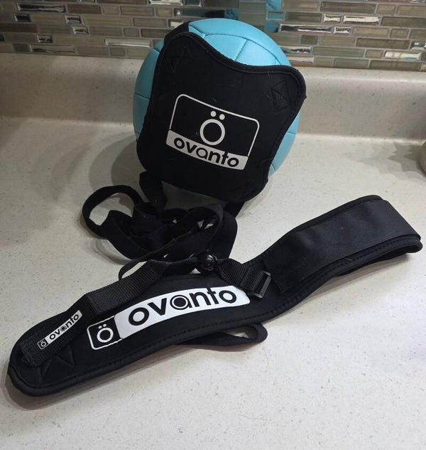 Ovanto Volleyball Serving Trainer Set with Harness & Strap, Portable