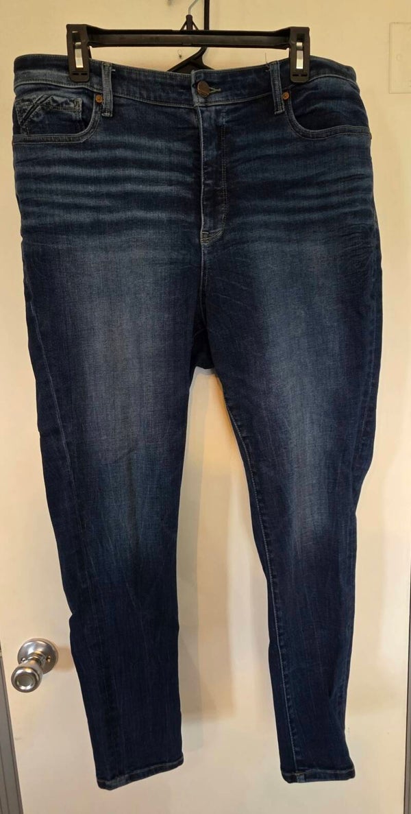 Women's Buckle Black Ankle Skinny High Rise Jeans Fit 75-Size 36