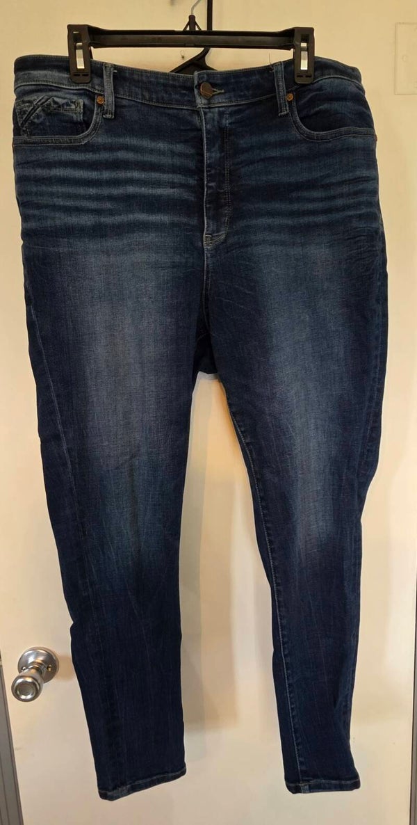 Women's Buckle Black Ankle Skinny High Rise Jeans Fit 75-Size 36