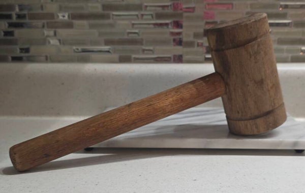Antique 13" Hand-Made Wooden Mallet