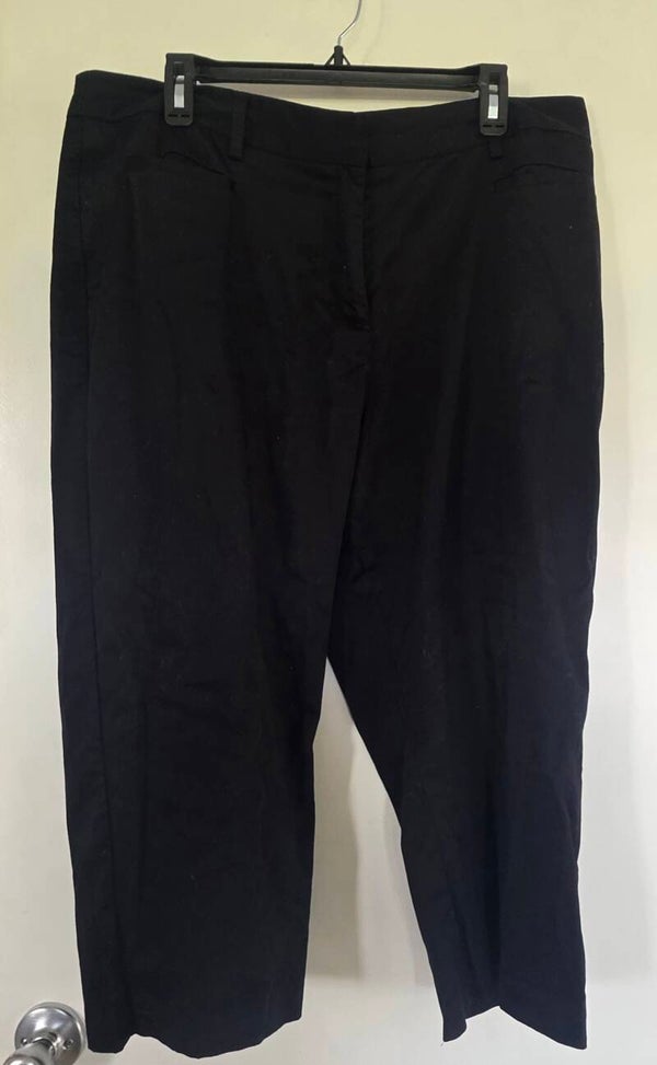 212 Collection Natural Fit Women's 18 Secretly Slimming Black Dress Capri Pants