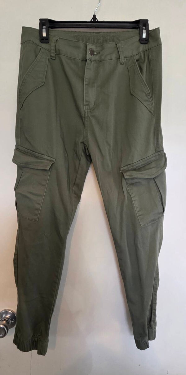 VIP Jeans Women's Olive Green Cargo Jogger Pants Size 13/14