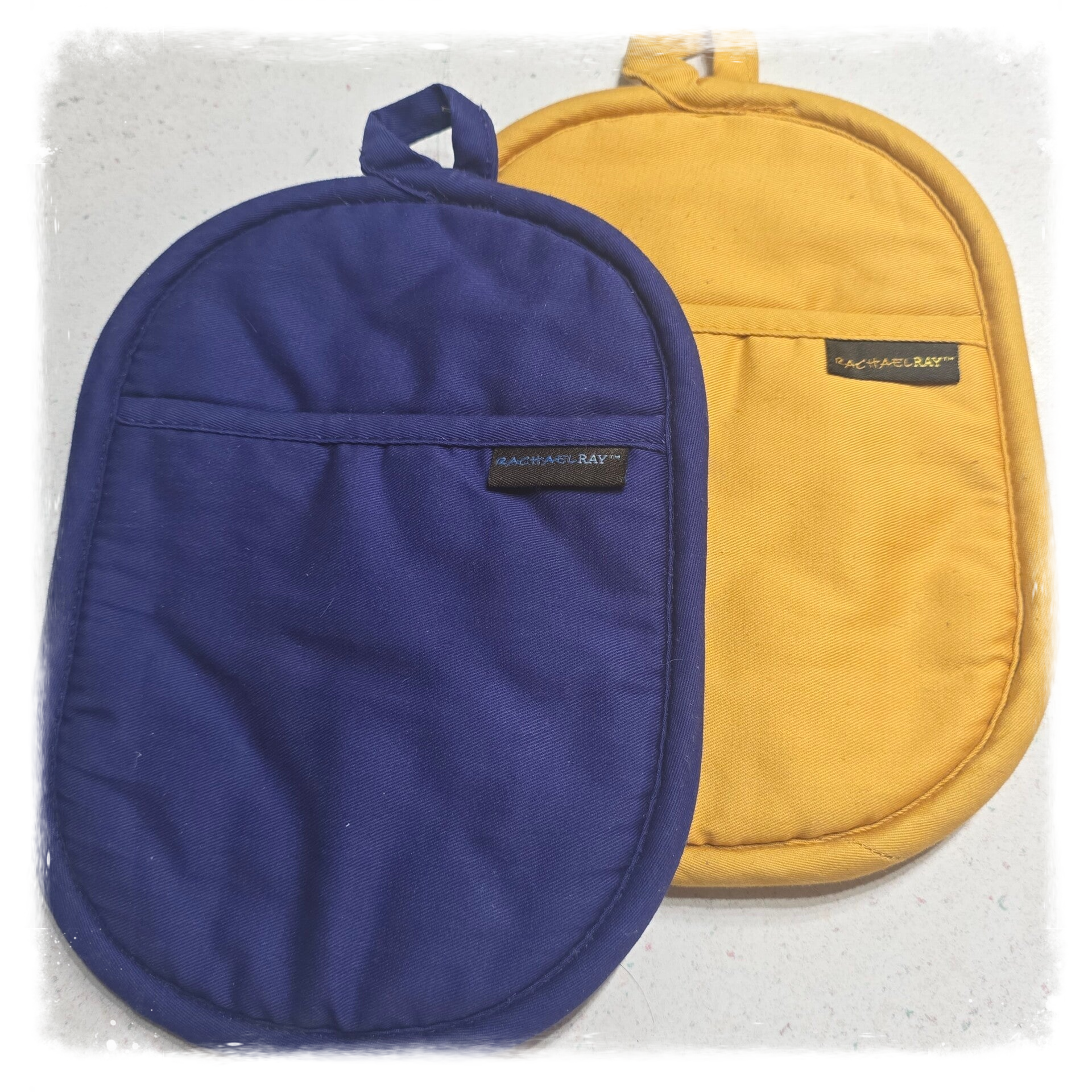 New Rachael Ray Cotton Silicone Potholders Set Diamond Pattern Pieces