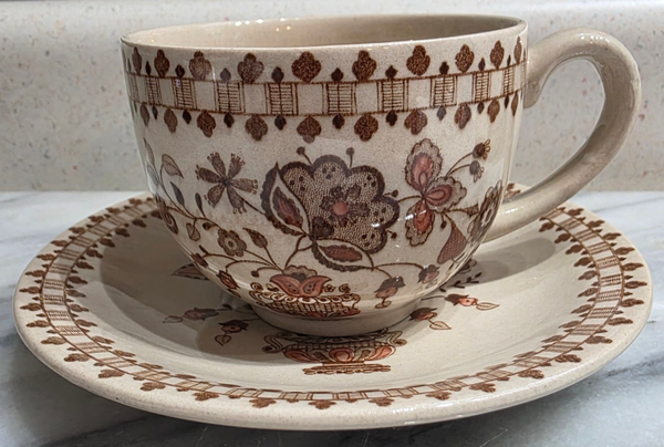 Vintage Johnson Brothers Old Granite Jamestown Cup And Saucer