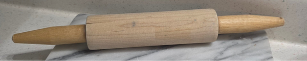 Vintage Wooden Rolling Pin with Pointed Handles 16 inch