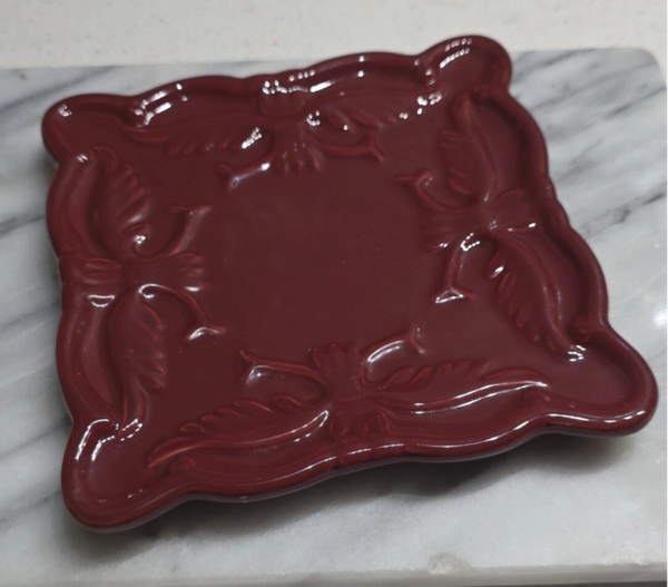 California Pantry Classic Ceramics Red Trivet - Microwave Safe