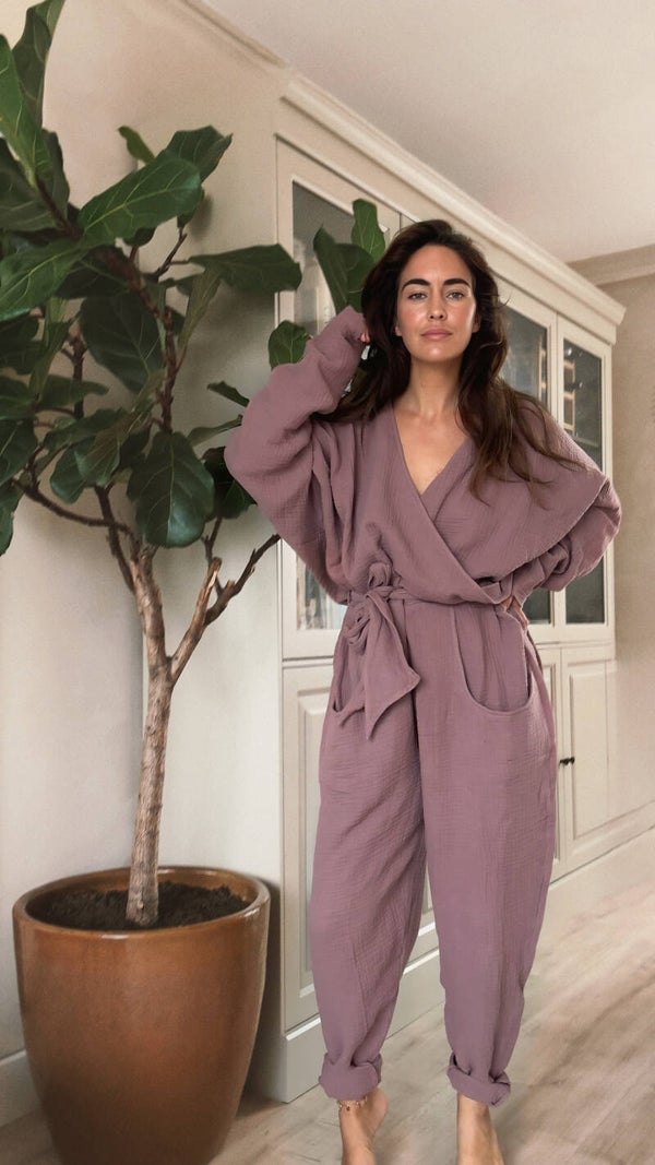 Mānoa jumpsuit - gauze | Mauve dreams