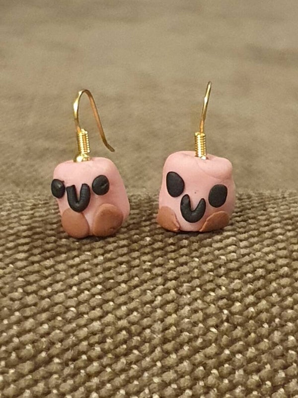 Pink Marshmallow Earrings
