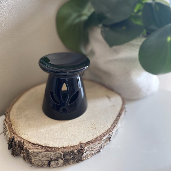 Brûle parfum en céramique noir