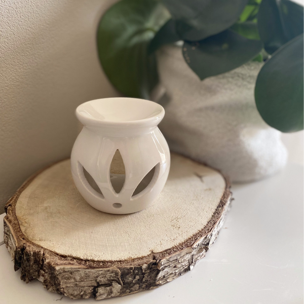 Brûle parfum en céramique blanc