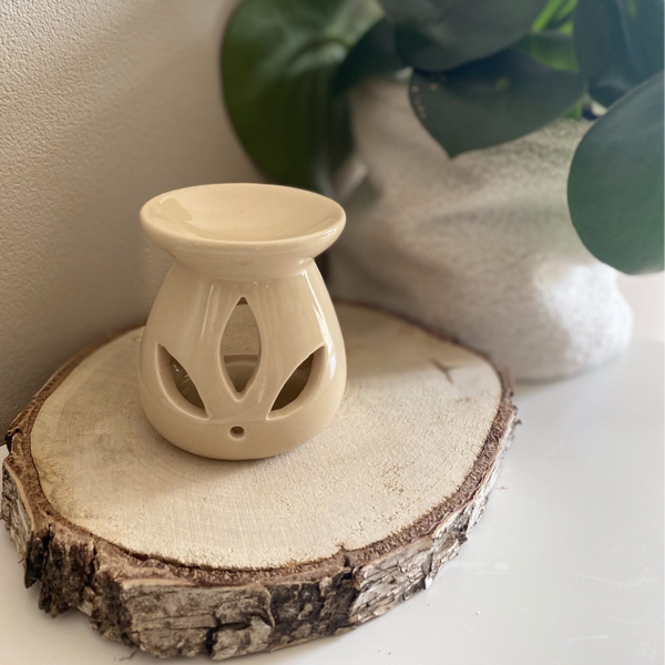 Brûle parfum en céramique beige
