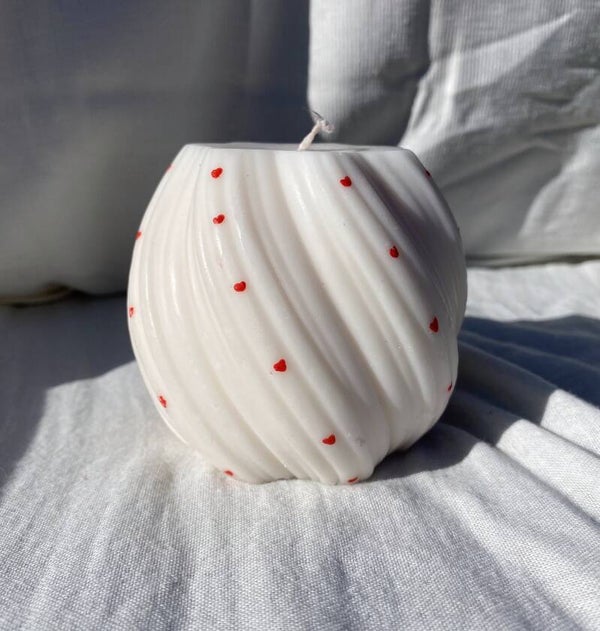 Bougie Agathe "coeur"