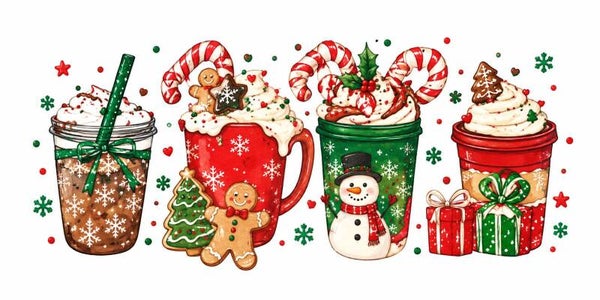 Christmas Cocoa & Candy Canes — 16 oz Acrylic Snow Globe Tumbler